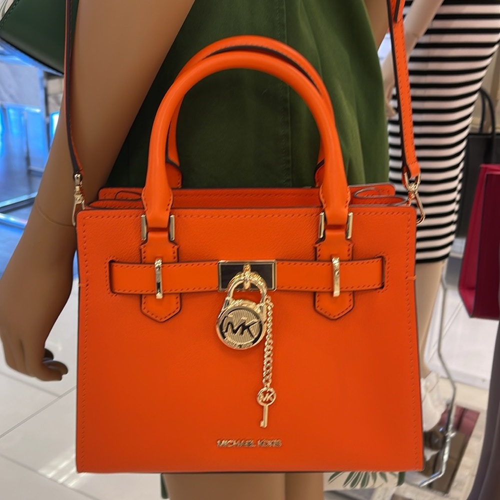 Michael Kors Hamilton Small Satchel Shoulder Crossbody Bag 
Poppy COLOR 
NWT - Picture 15 of 16